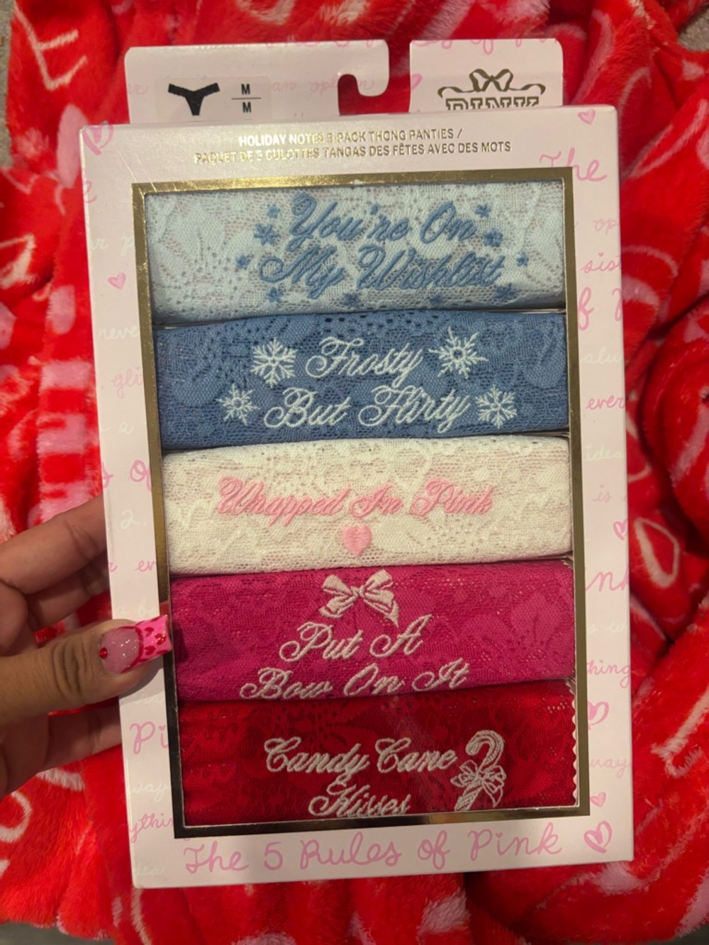 PINK by Victoria secret limited edition holiday thongs
